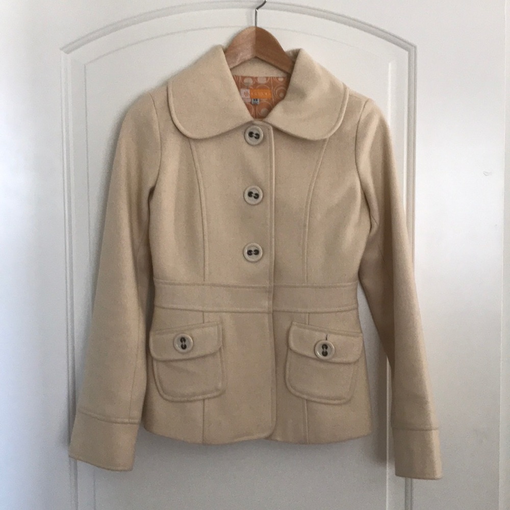 Tulle Cream Peacoat